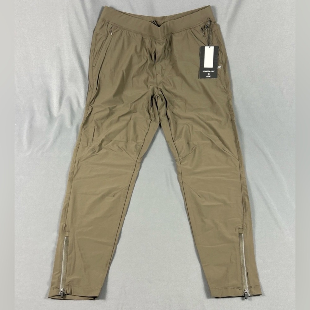 Kenneth Cole Pants Joggers Active Running Large Dark Taupe Nylon